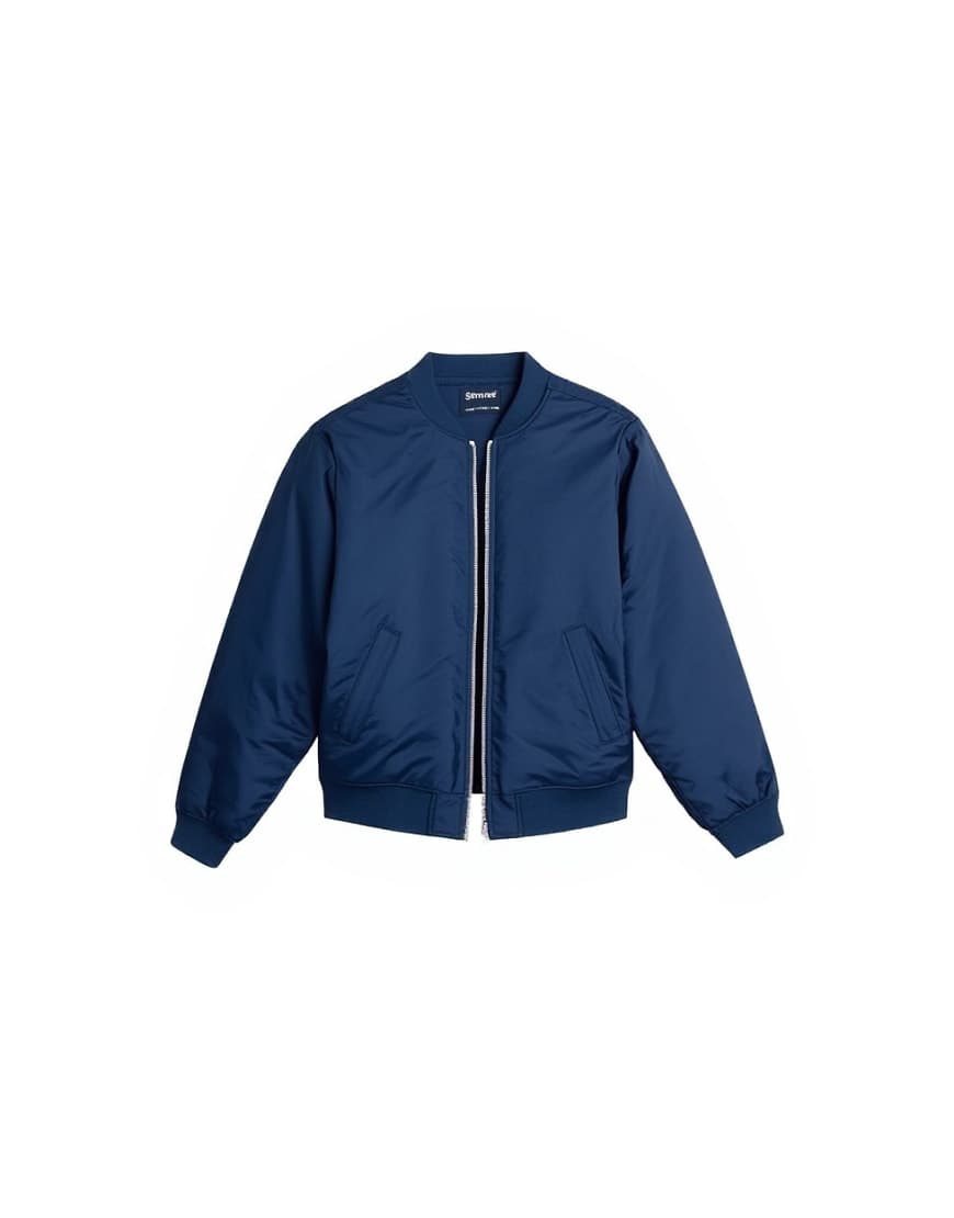 Topshop bomber with contrast lining in navy