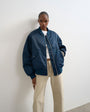 Topshop bomber with contrast lining in navy