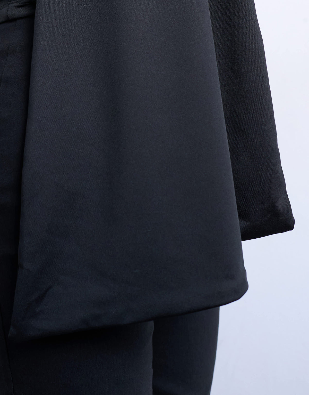 Topshop one shoulder cape detail top in black