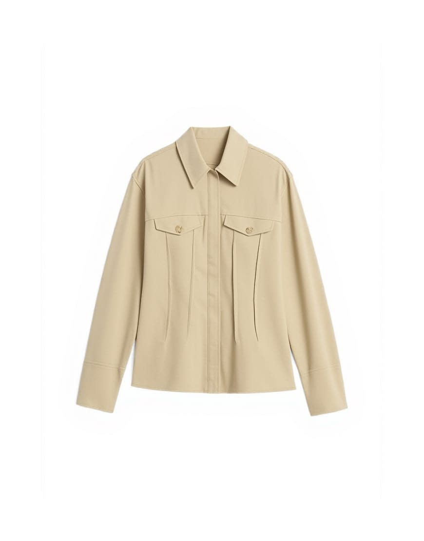 Topshop co ord tailored shirt with pleats in sage
