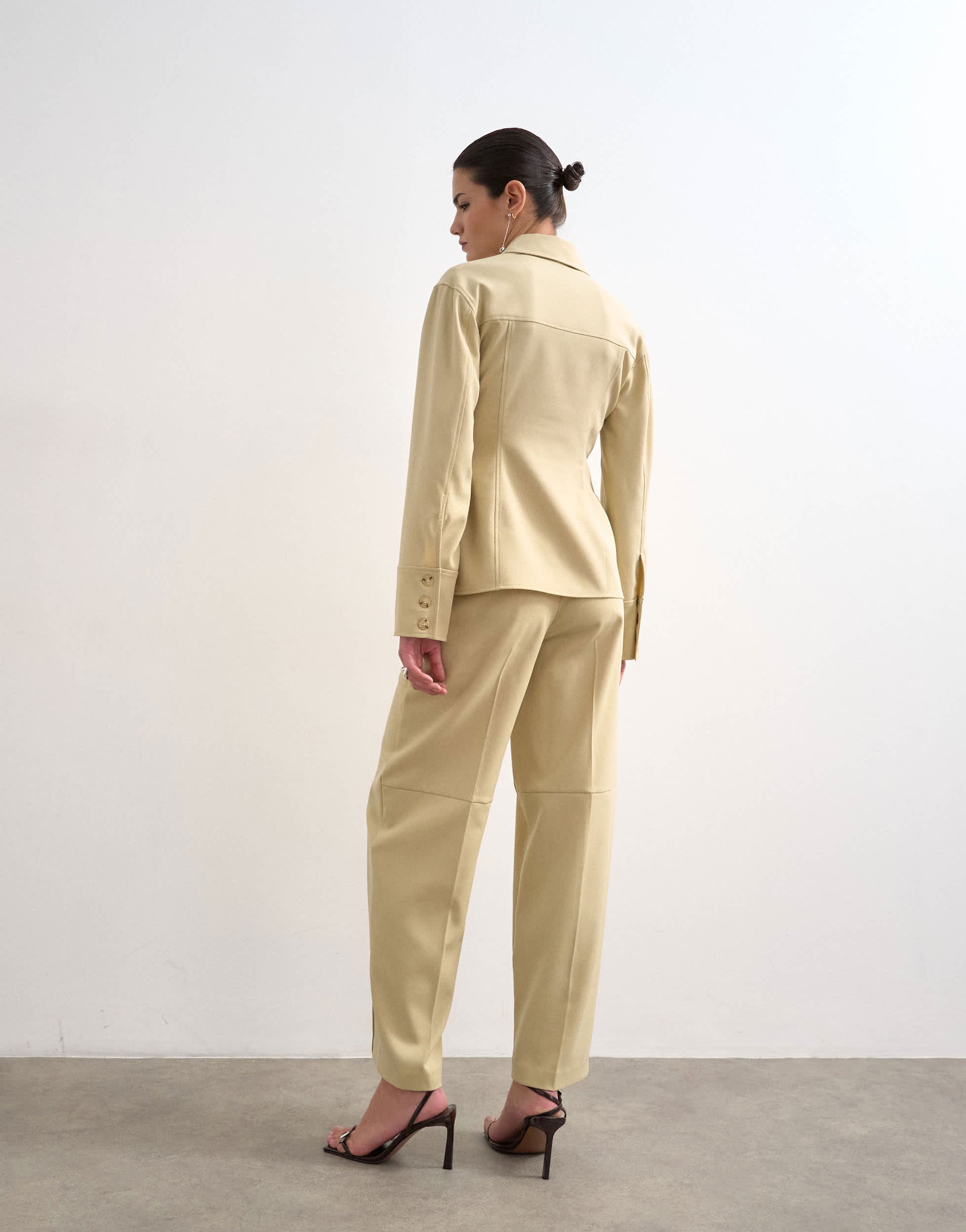 Topshop co ord wide leg slouchy trouser in sage