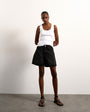 Topshop denim Editor short in washed black