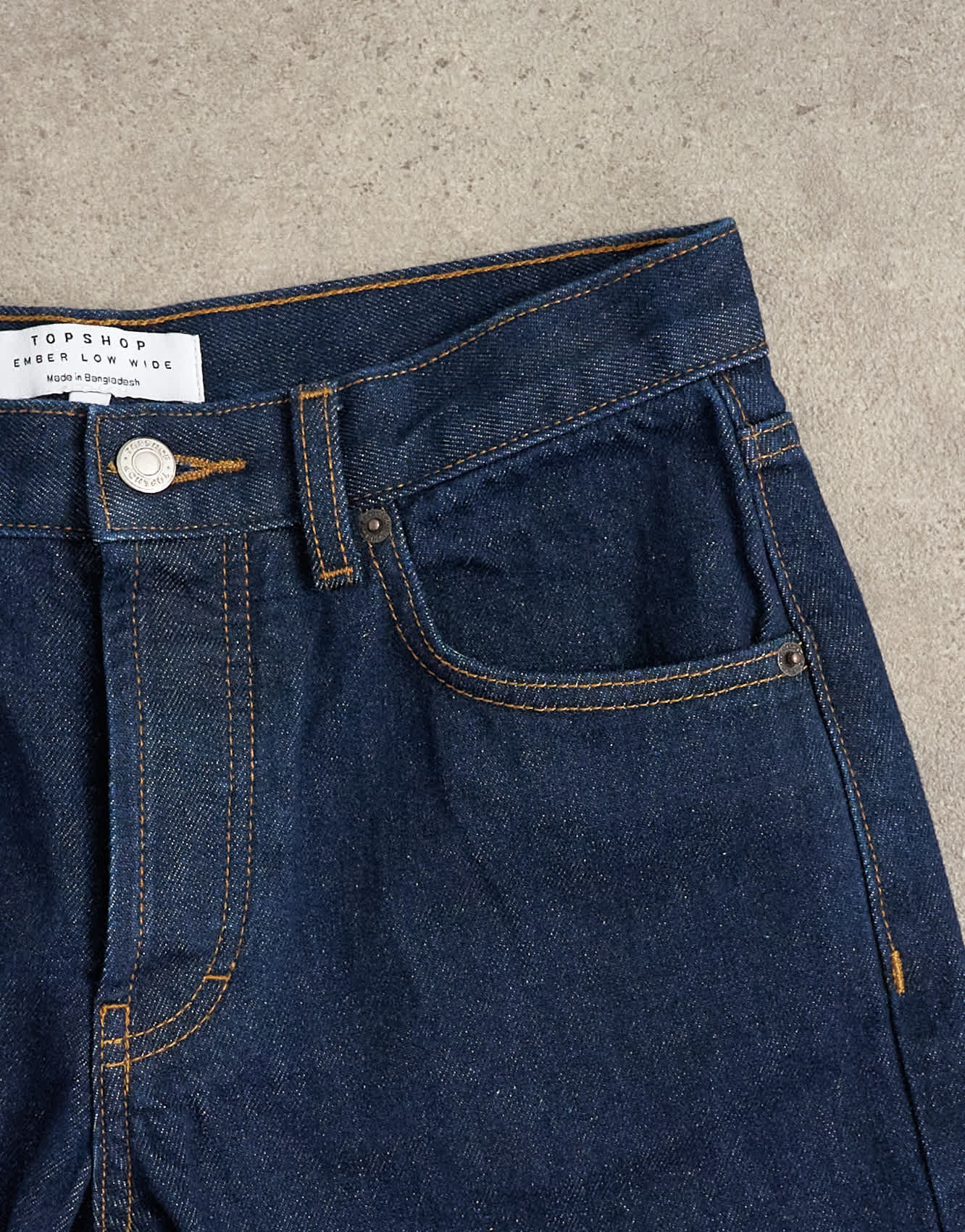 Topshop Ember low rise straight leg jeans in indigo rinse