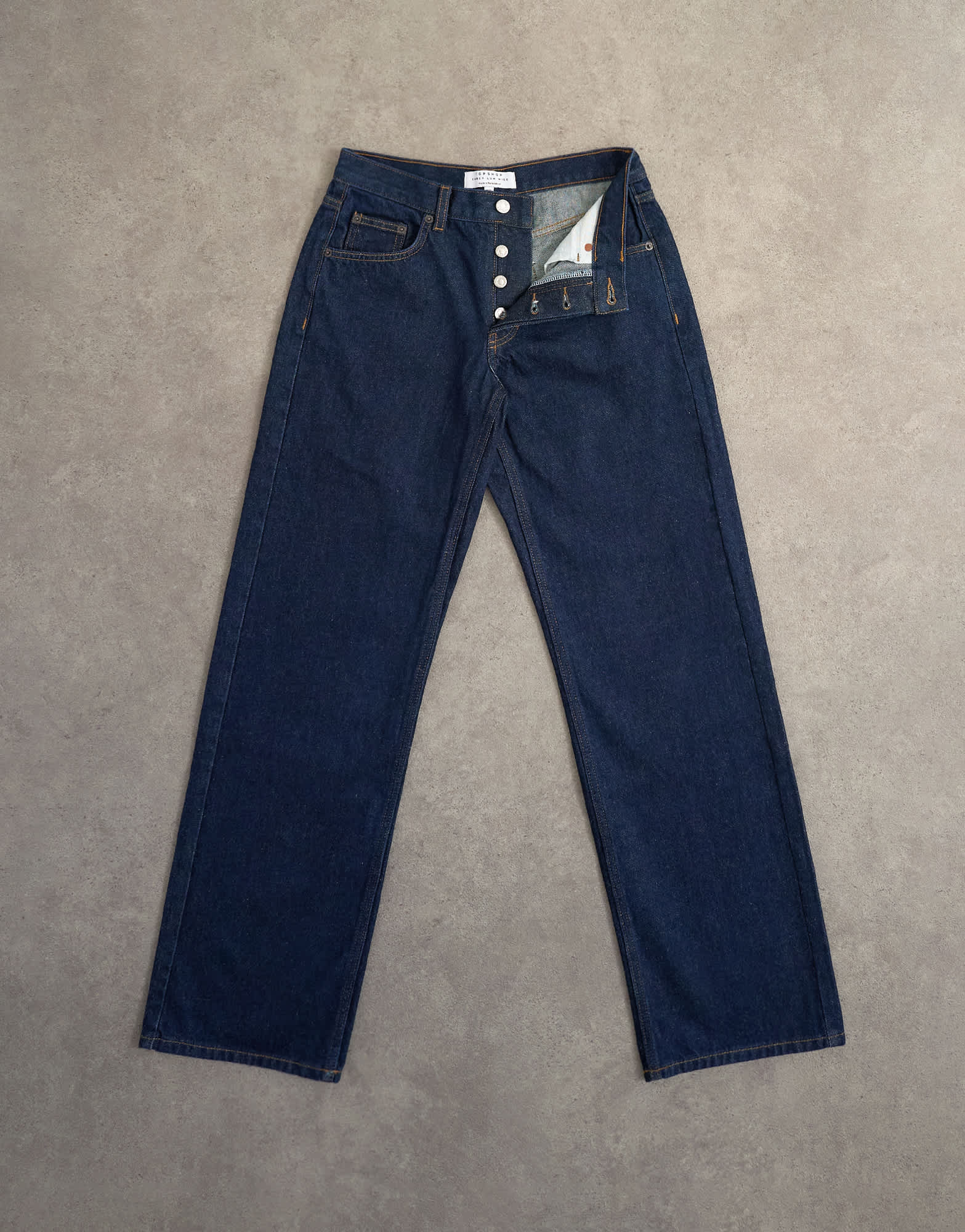 Topshop Ember low rise straight leg jeans in indigo rinse
