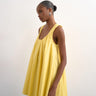 Topshop full hem pleated mini sundress in lemon