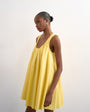 Topshop poplin full hem pleated mini sundress in lemon