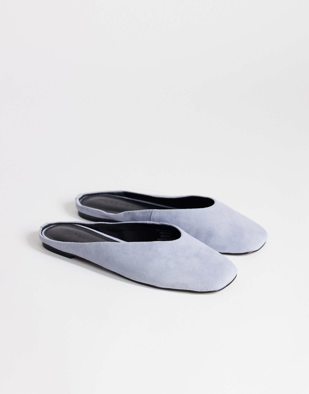 Topshop Atlas mule flat shoe in blue