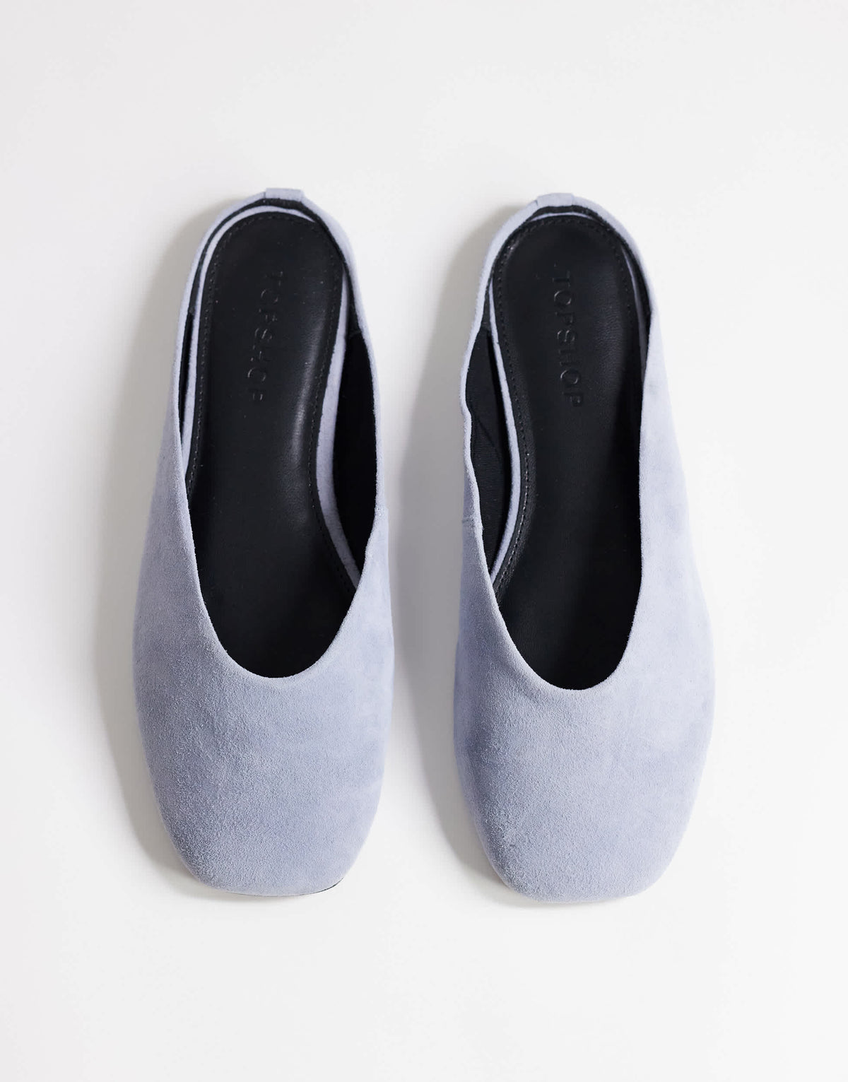 Topshop Atlas mule flat shoe in blue