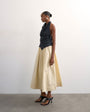 Topshop drop waist saloon maxi skirt in buttermilk