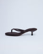 Topshop Axel toe thong mid heel sandal in brown