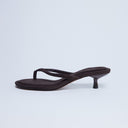 Topshop Axel toe thong mid heel sandal in brown