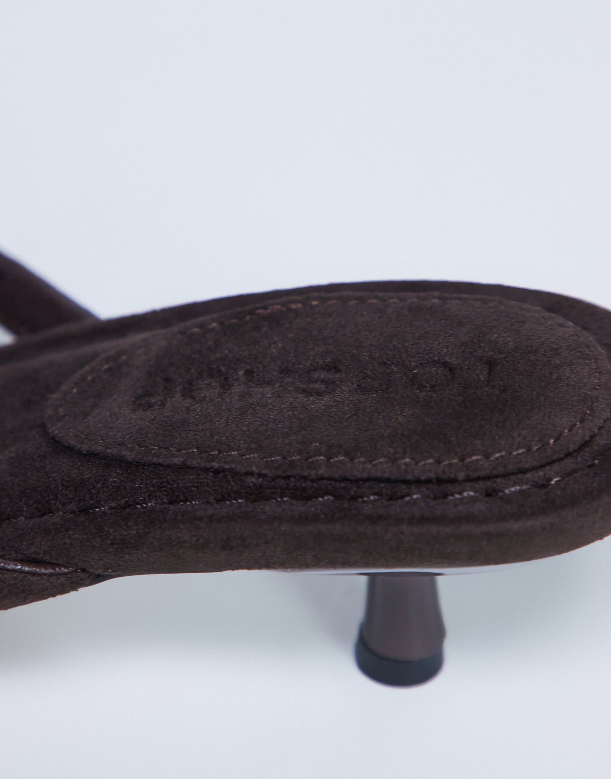 Topshop Axel toe thong mid heel sandal in brown
