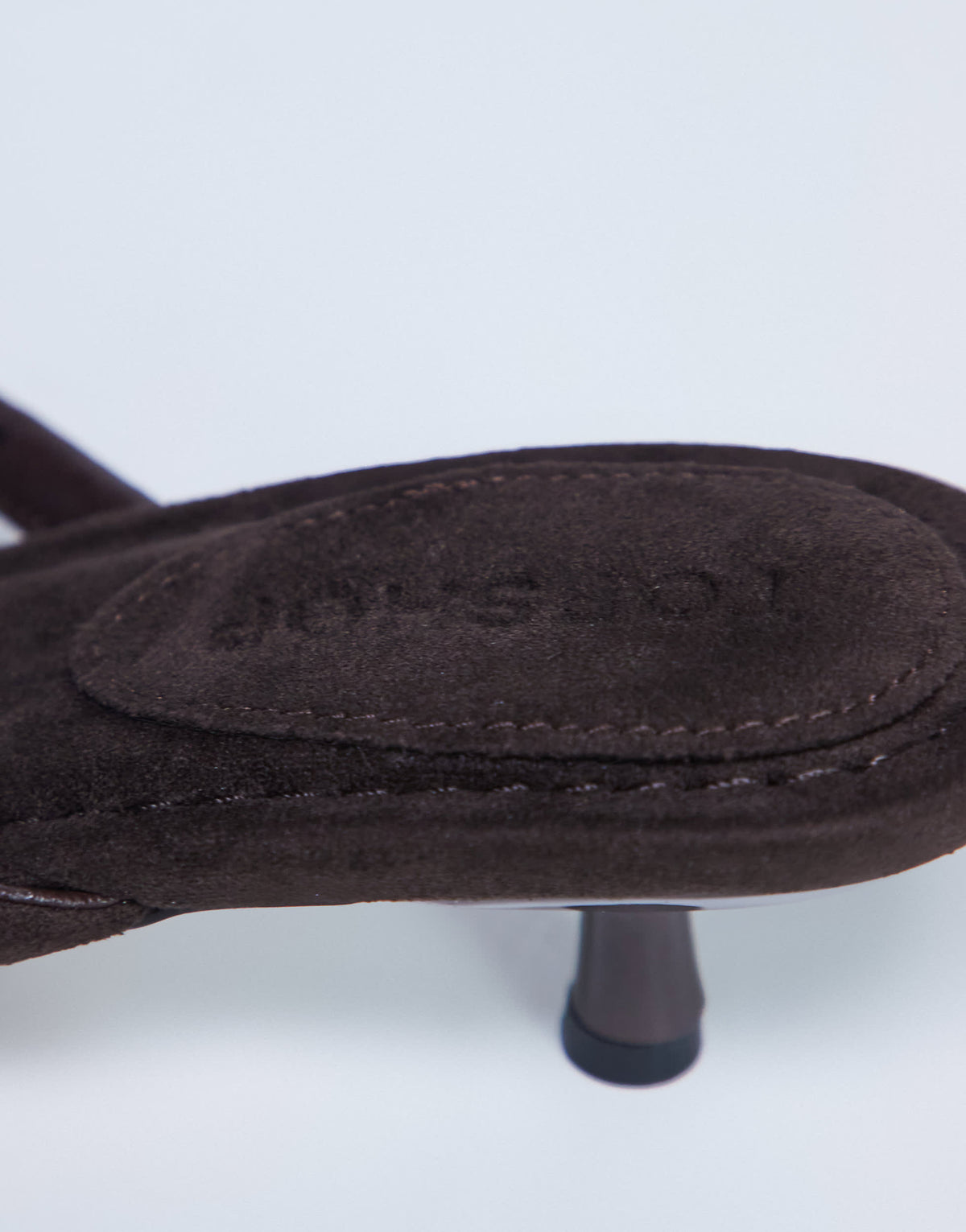 Topshop Axel toe thong mid heel sandal in brown