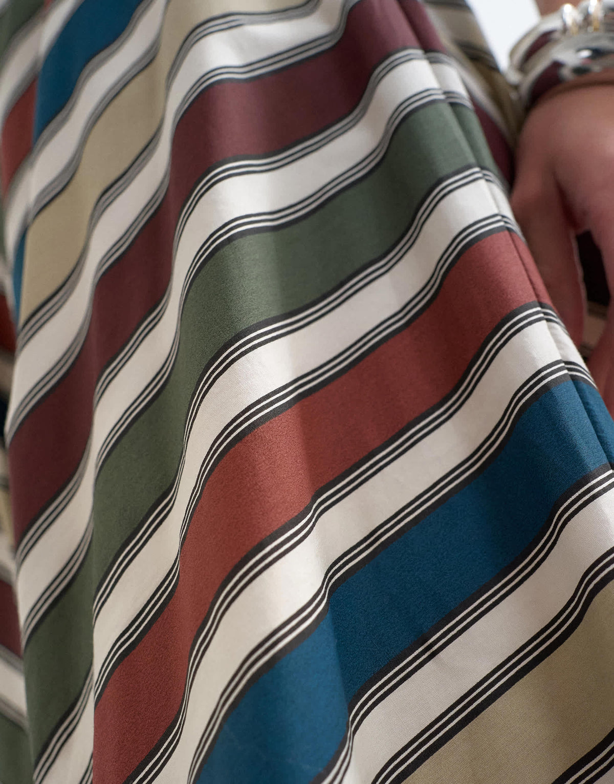 Topshop co-ord elasticated waist full circle maxi skirt in multi stripe