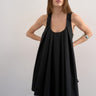 Topshop full hem pleated mini sundress in black