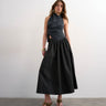 Topshop Maxirock mit tiefer Taille in Schwarz