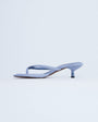 Topshop Axel toe thong mid heel sandal in cornflower blue