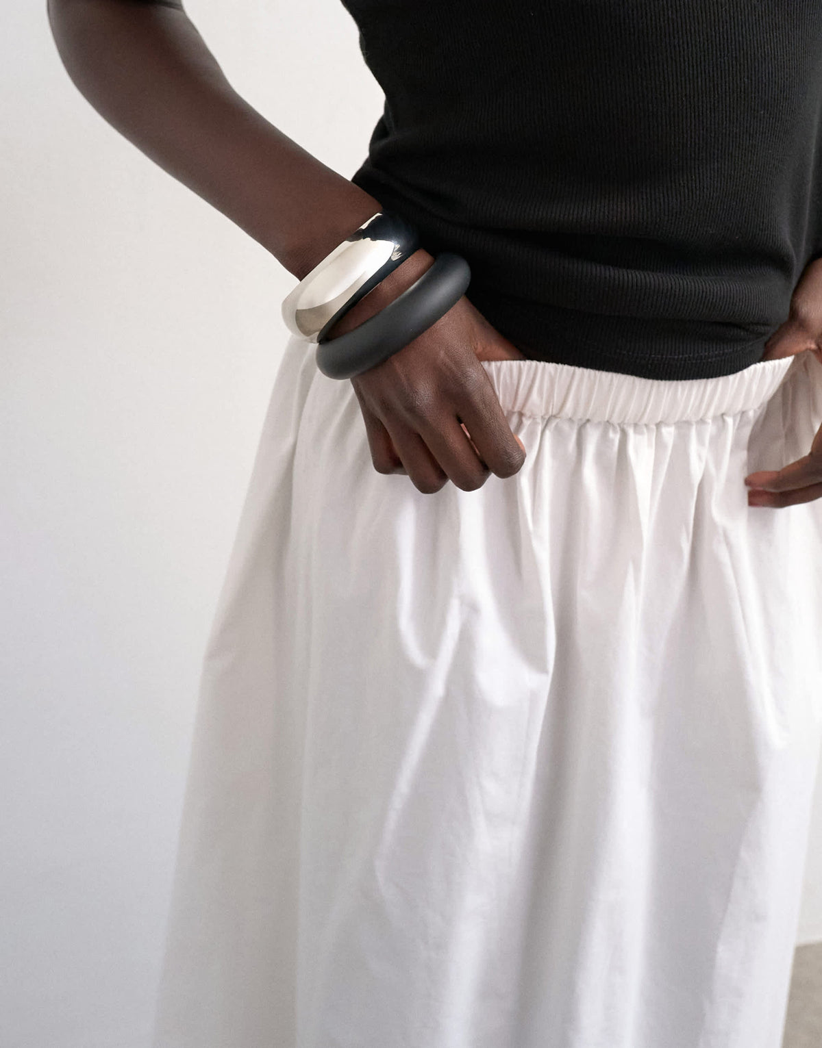 Topshop lace hem full circle maxi skirt in ivory