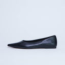 Topshop Ace point toe flat shoe in black