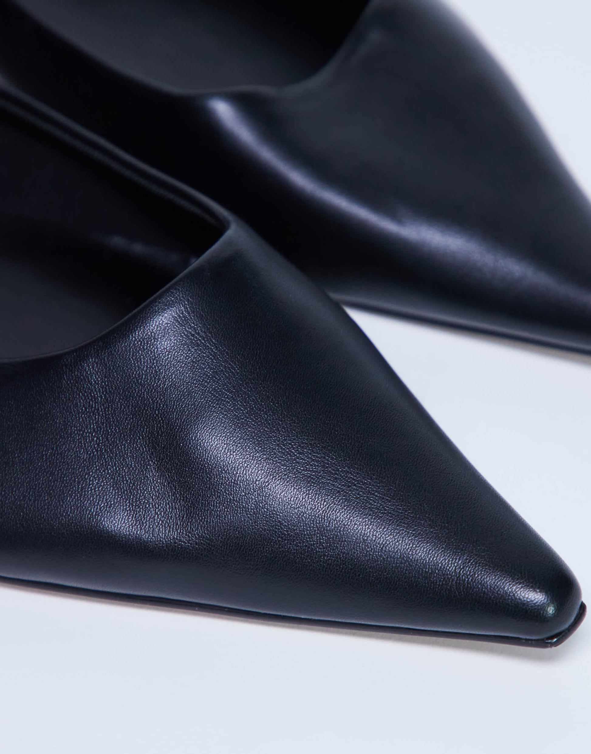 Topshop Ace point toe flat shoe in black