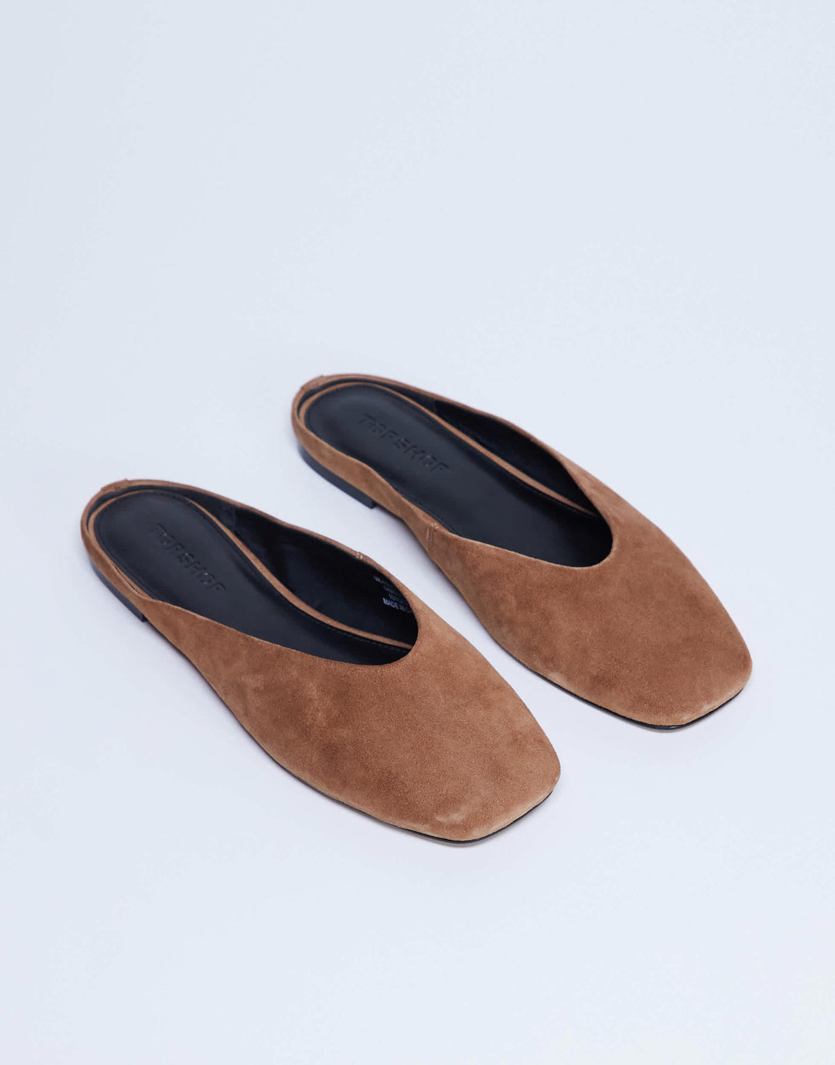 Topshop Atlas mule flat shoe in tan
