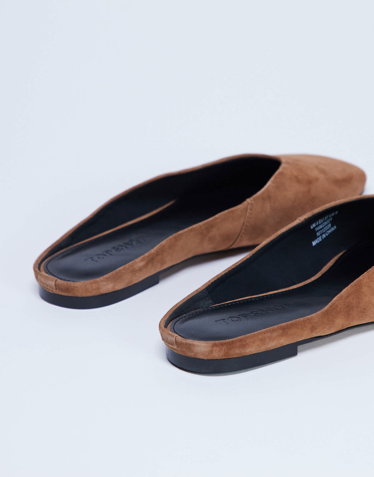 Topshop Atlas mule flat shoe in tan