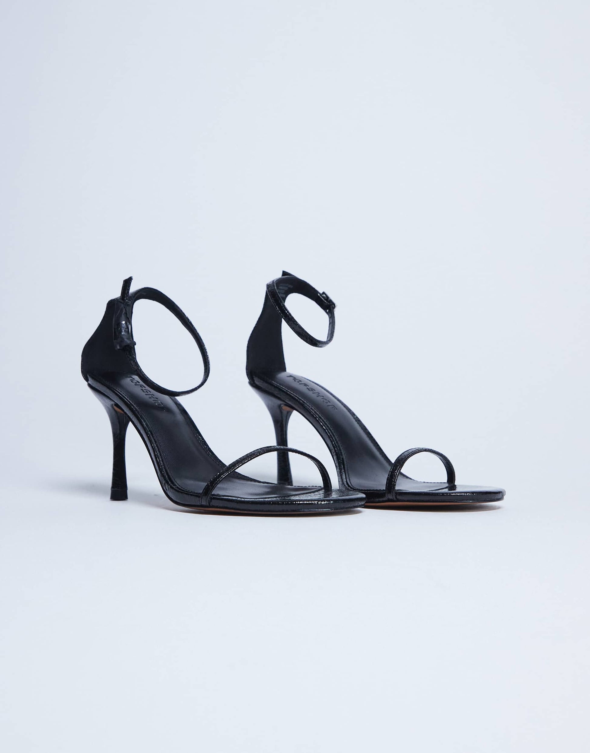 Topshop Alexi 2 part high heeled sandal in black
