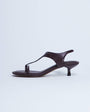 Topshop Amber toe thong mid heel in burgundy