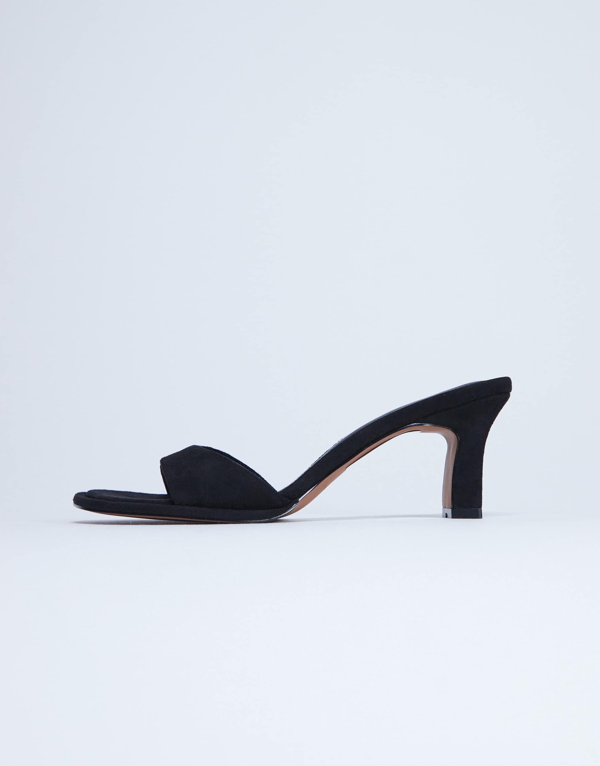 Topshop Ari mule mid heeled sandal in black