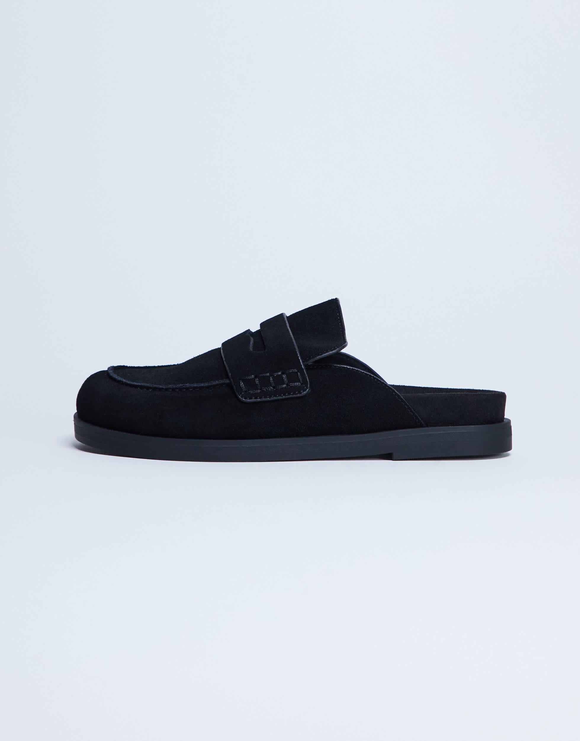Topshop Addie Mule-Loafer aus echtem Wildleder in Schwarz