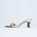 Topshop Ari mule mid heeled sandal in gold