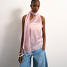 Topshop halter scarf detail top in lilac