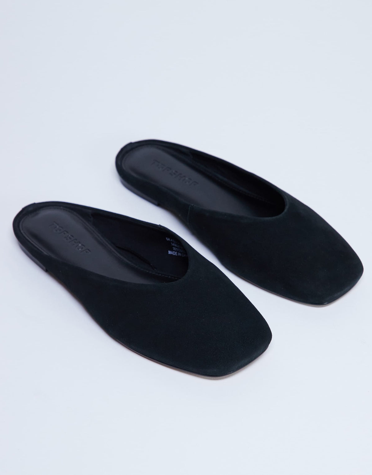 Topshop Atlas mule flat shoe in black