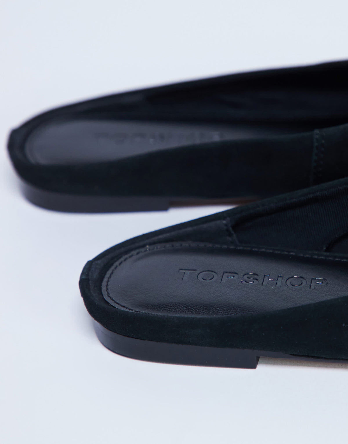 Topshop Atlas mule flat shoe in black