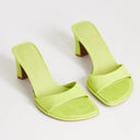 Topshop Ari mule mid heeled sandal in lime