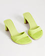 Topshop Ari mule mid heeled sandal in lime