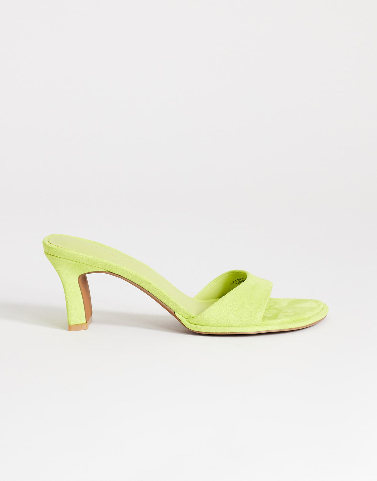 Topshop Ari mule mid heeled sandal in lime