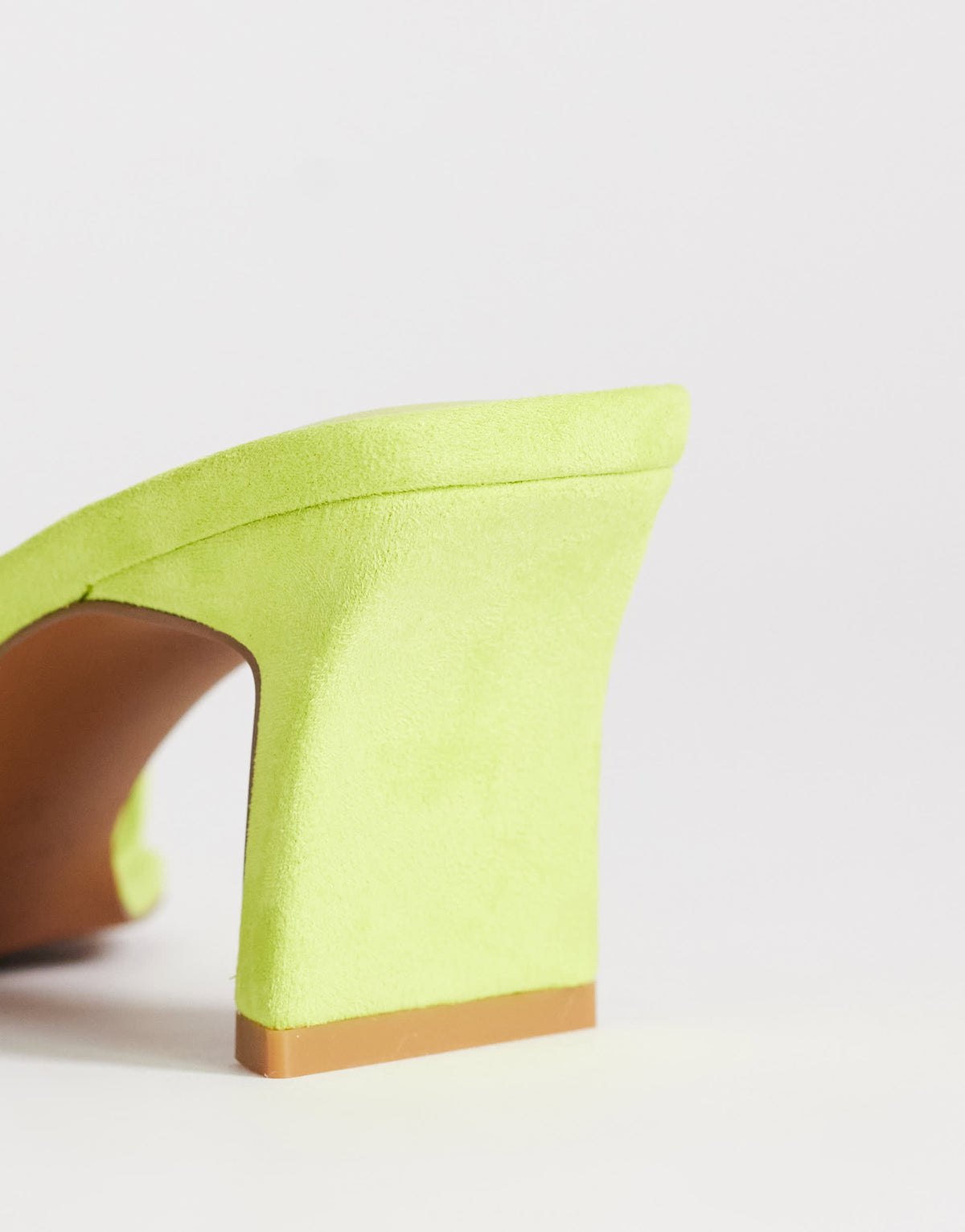 Topshop Ari mule mid heeled sandal in lime