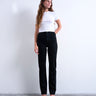 Jean Topshop Dree taille haute slim jambe droite noir