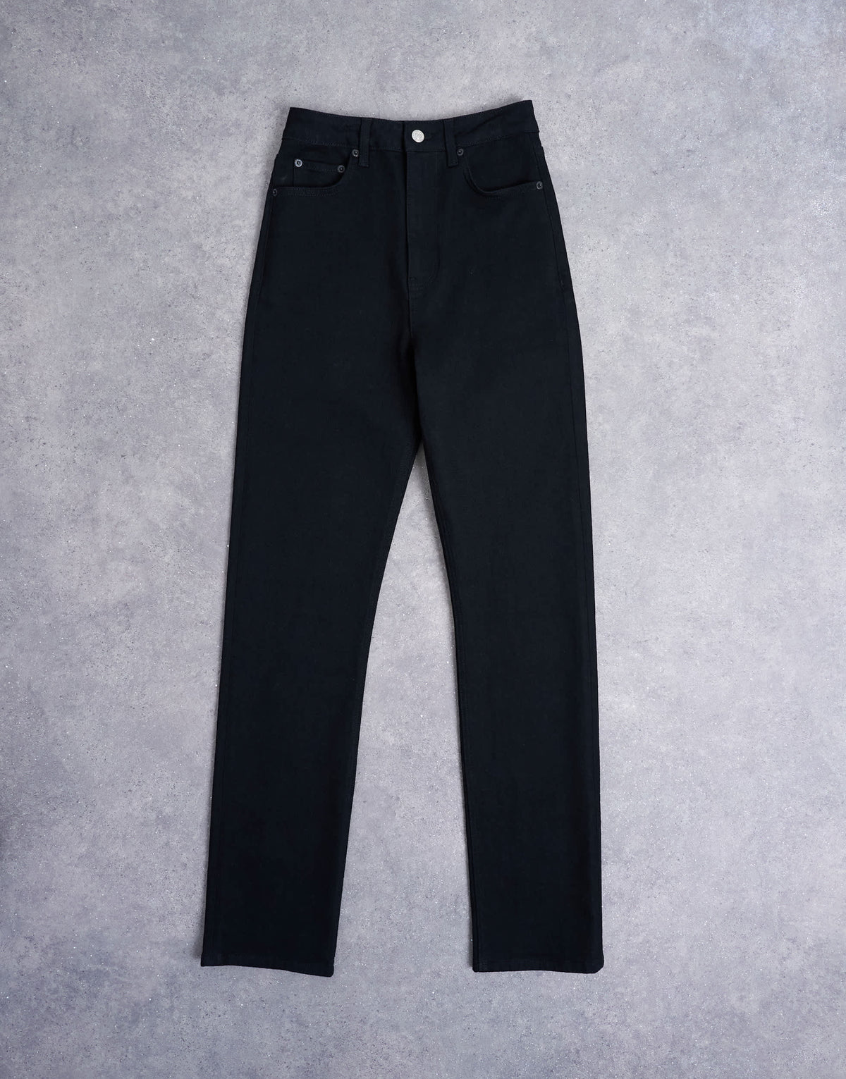 Topshop Dree high rise slim straight leg jean in black