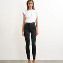 Topshop Joni high rise skinny jean in black