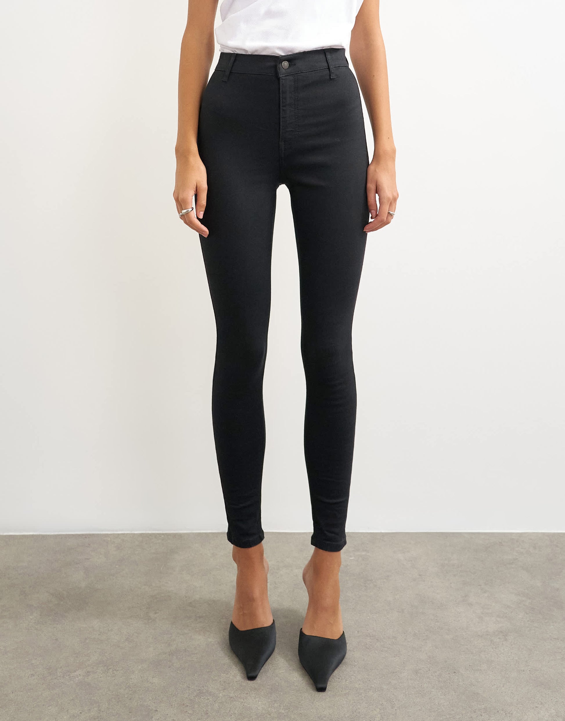 Topshop Joni high rise skinny jean in black