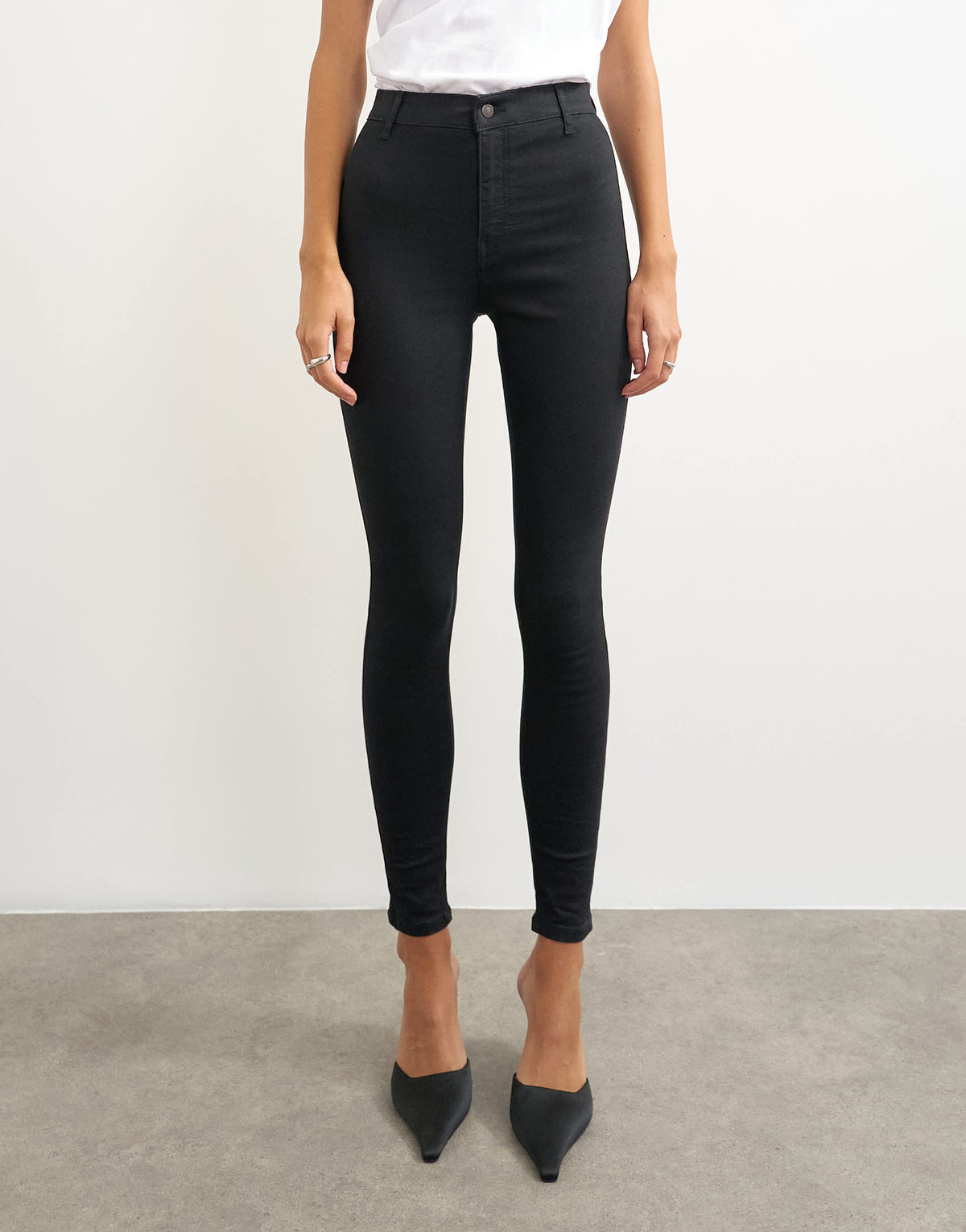 Topshop Joni high rise skinny jean in black