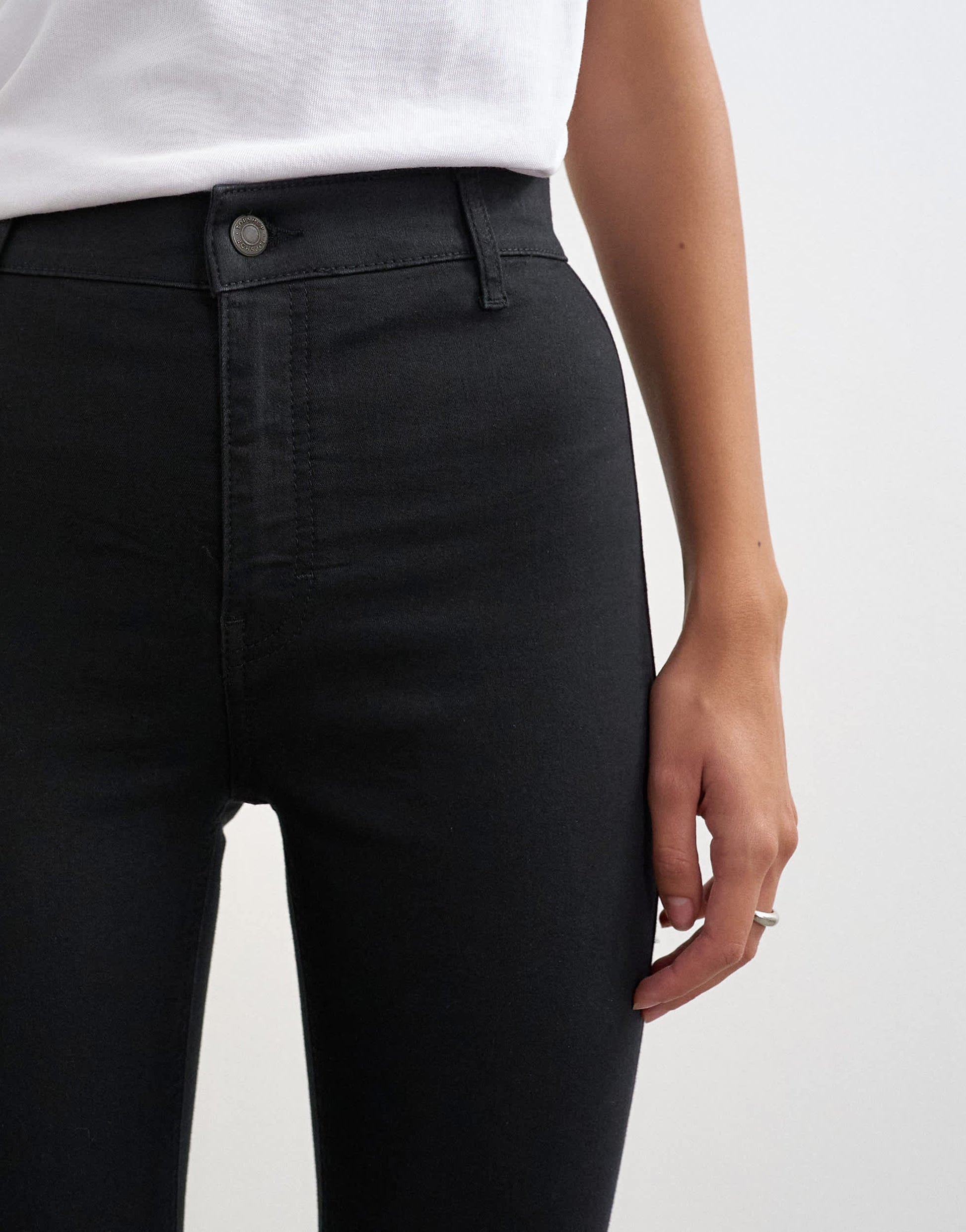 Topshop Joni high rise skinny jean in black