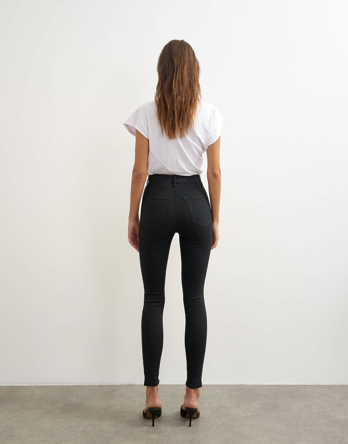 Topshop Joni high rise skinny jean in black
