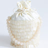 Topshop Georgie small embellished grab bucket bag in ivory