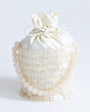 Topshop Georgie small embellished grab bucket bag in ivory