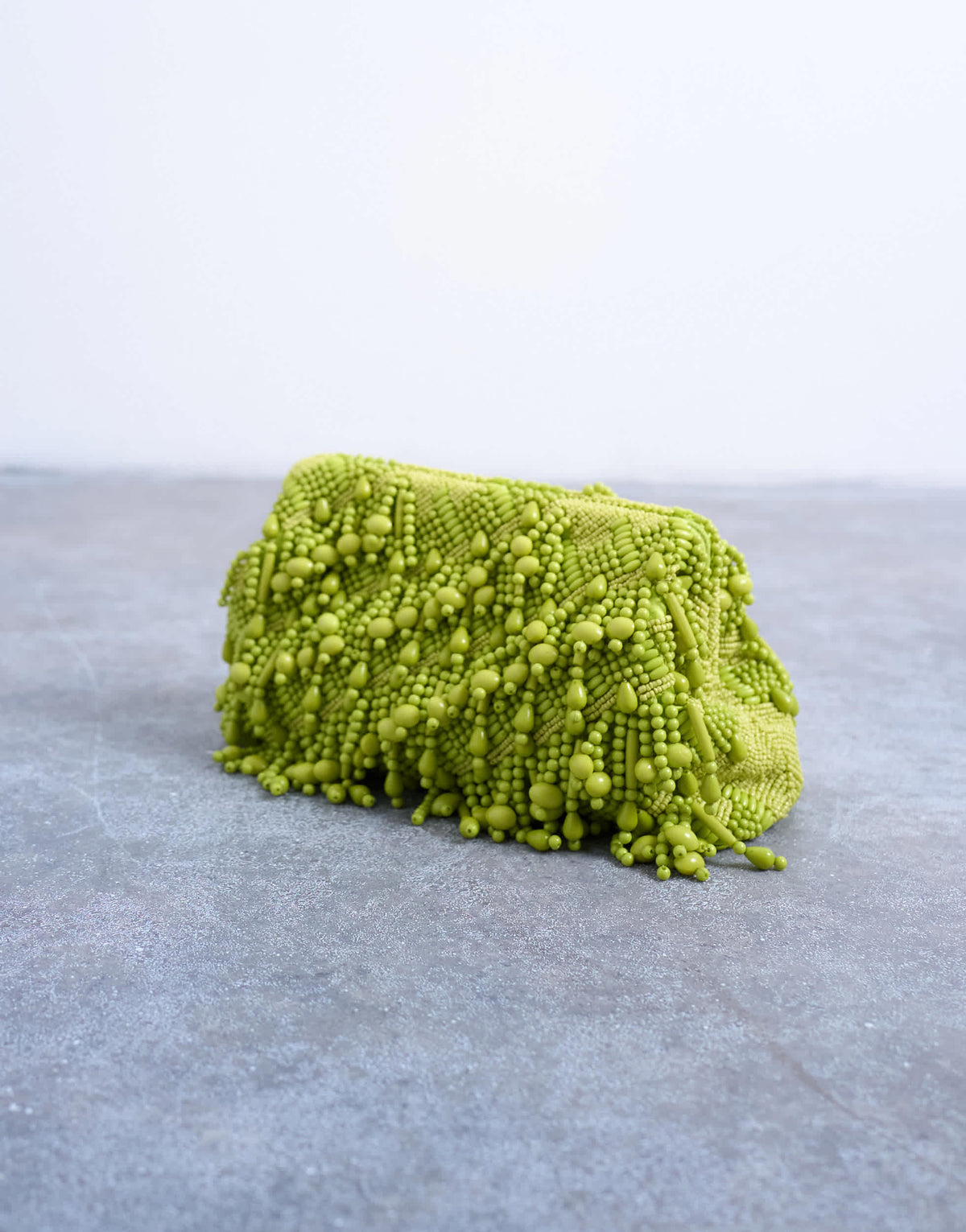 Topshop Garison bead and embellished clutch in green