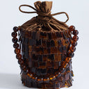 Topshop Georgie small embellished grab bucket bag in brown tort