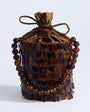 Topshop Georgie small embellished grab bucket bag in brown tort